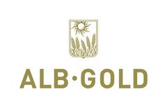Alb-Gold Logo Gold auf Weiß