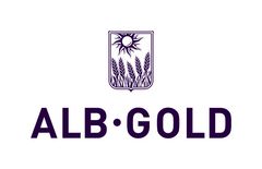 Alb-Gold Logo Aubergine auf Weiß