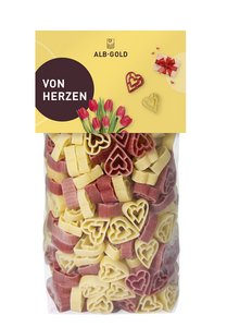 Alb-Gold Nudelherzen